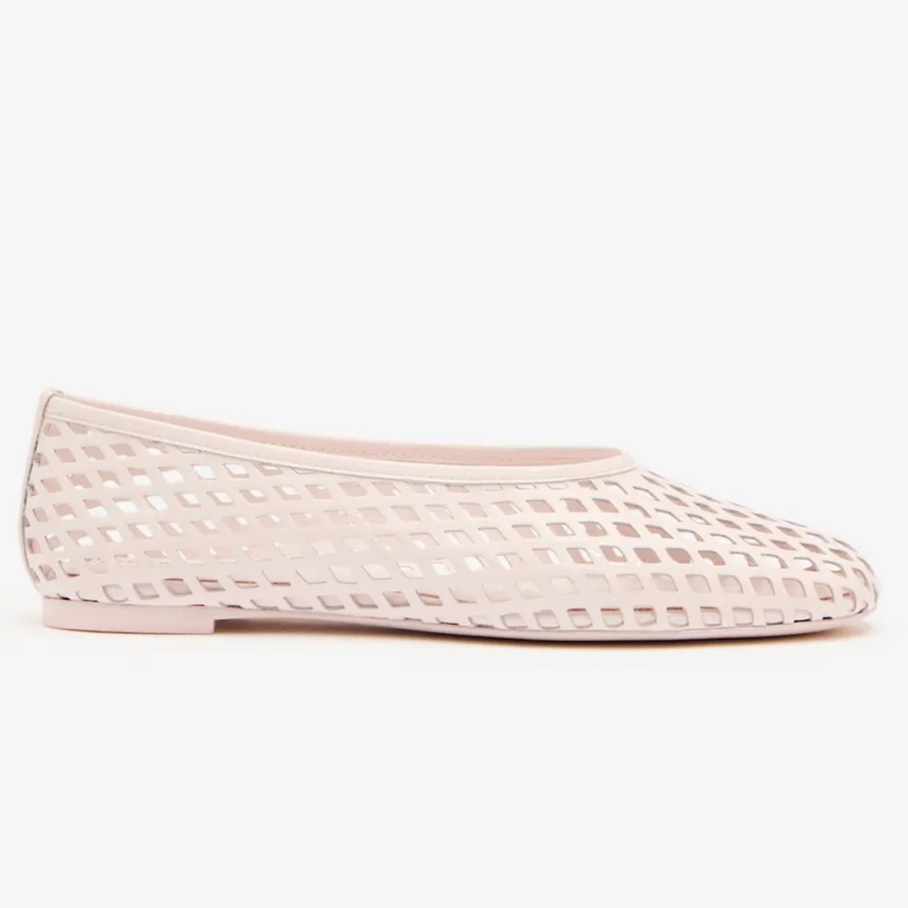 Reformation Mesh Ballet Flats in Light Pink